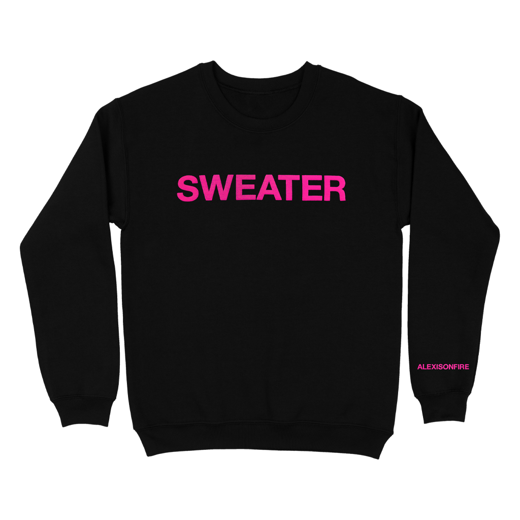 Pink Suede "Sweater" Crewneck Sweatshirt