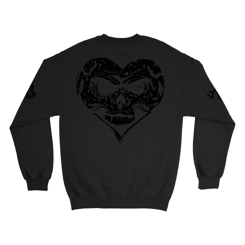 Black on Black Anime Crewneck Sweatshirt