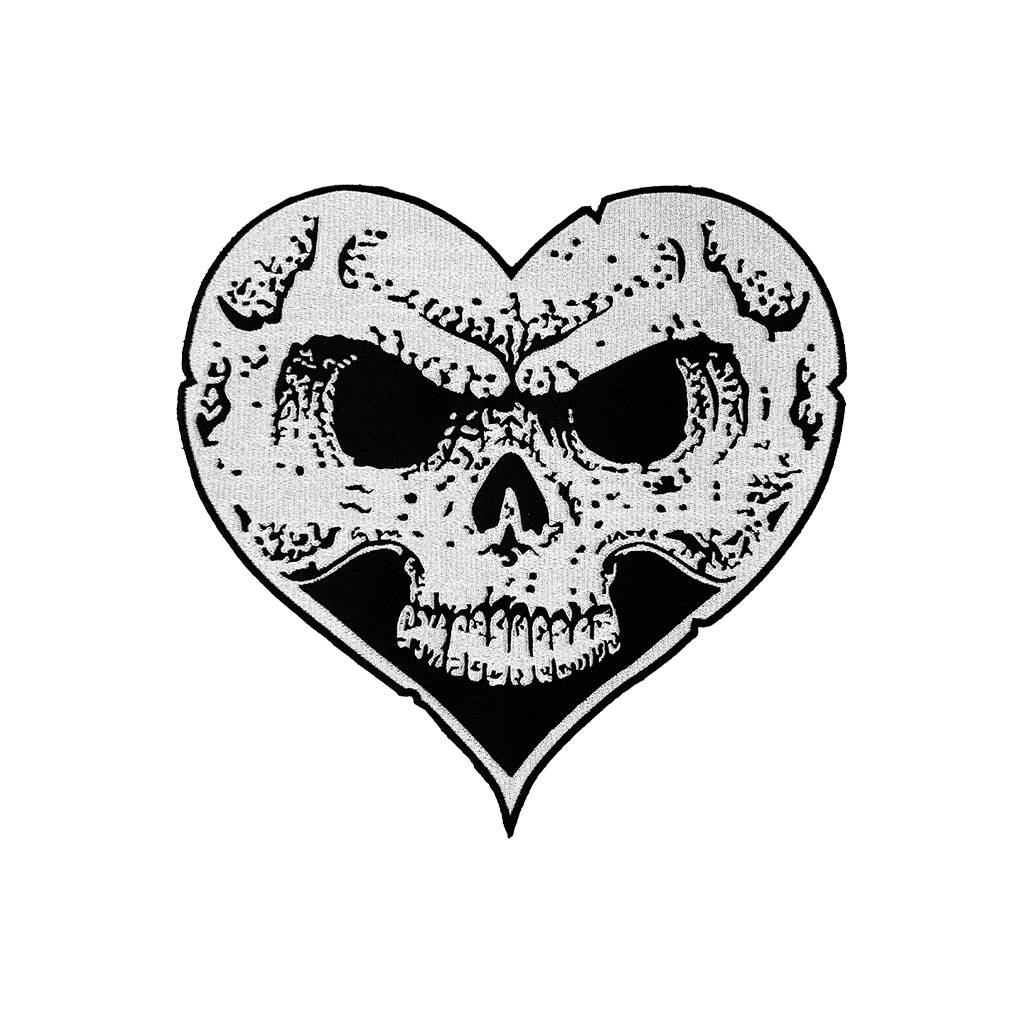 Heartskull Embroidered Back Patch