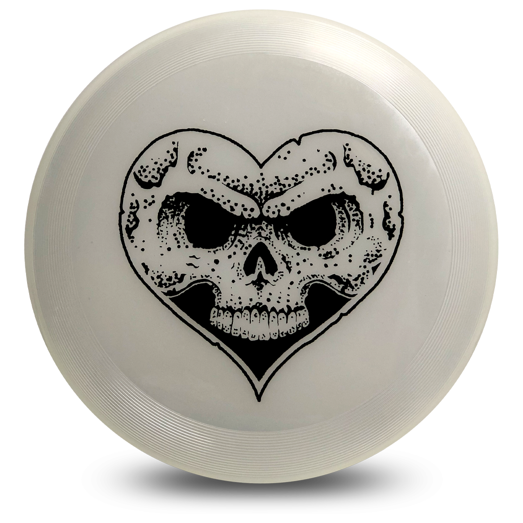 Heartskull Glow-In-The-Dark Frisbee