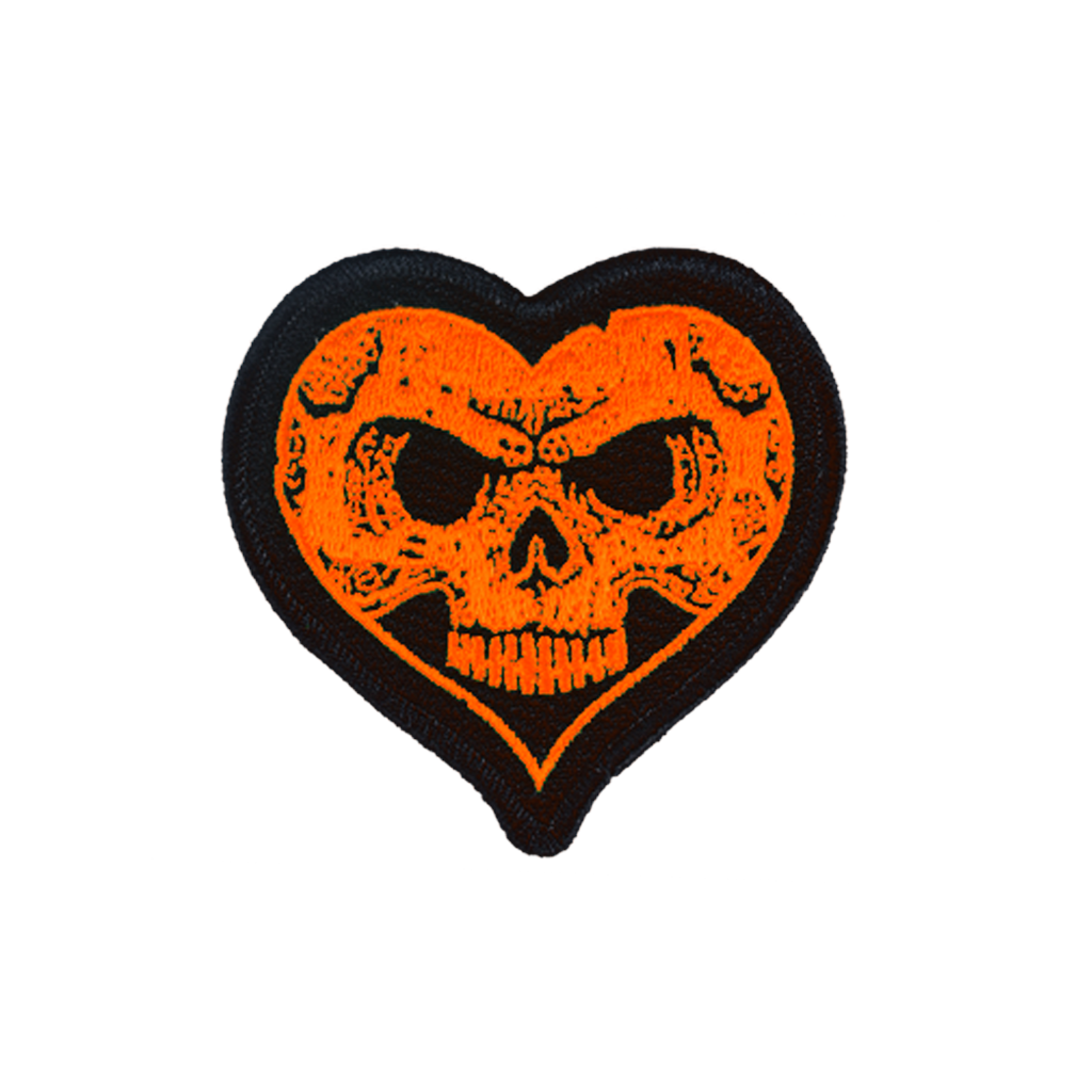 Heartskull Embroidered Patch